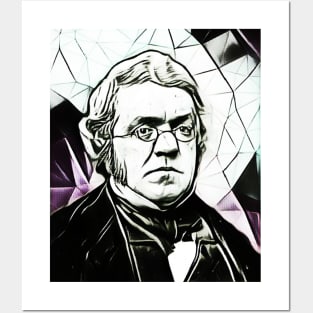 William Makepeace Thackeray Black and White Portrait | William Makepeace Thackeray Artwork 3 Posters and Art